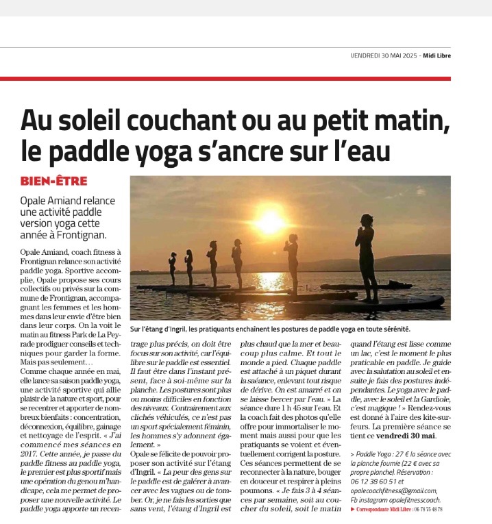Paddle Yoga Frontignan